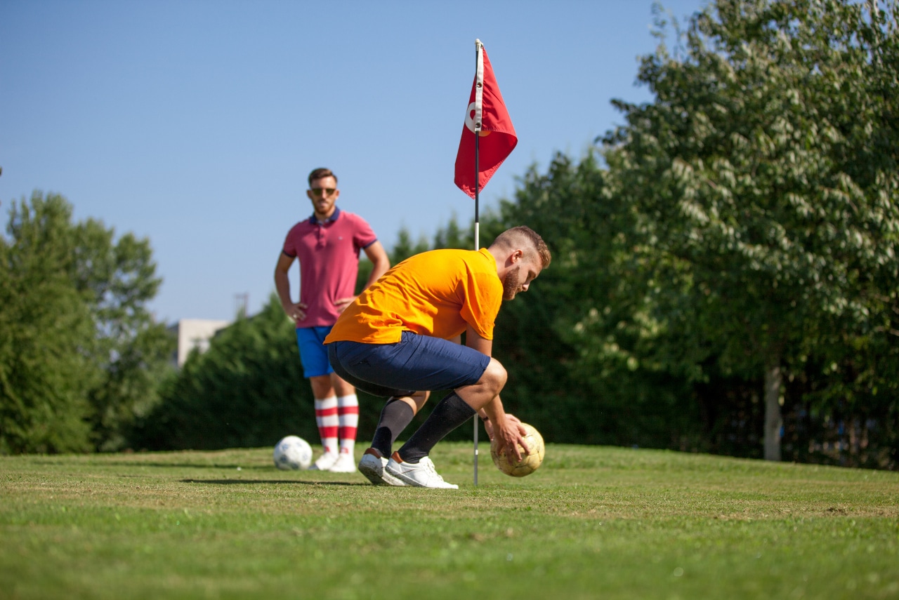 Two FootGolf Players on Golf Course